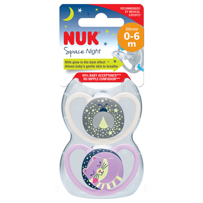 NUK Space Night & Day suttur 0-6 mðn